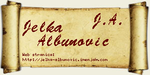 Jelka Albunović vizit kartica